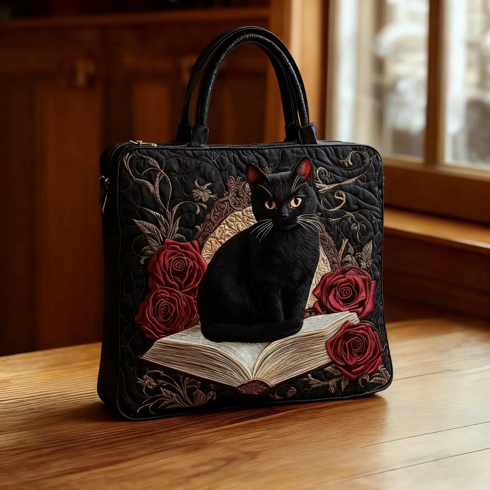 Elegant Handcrafted Quilted Bag Structured Handles
