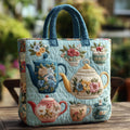 Stylish Quilted Floral Pattern Handbag