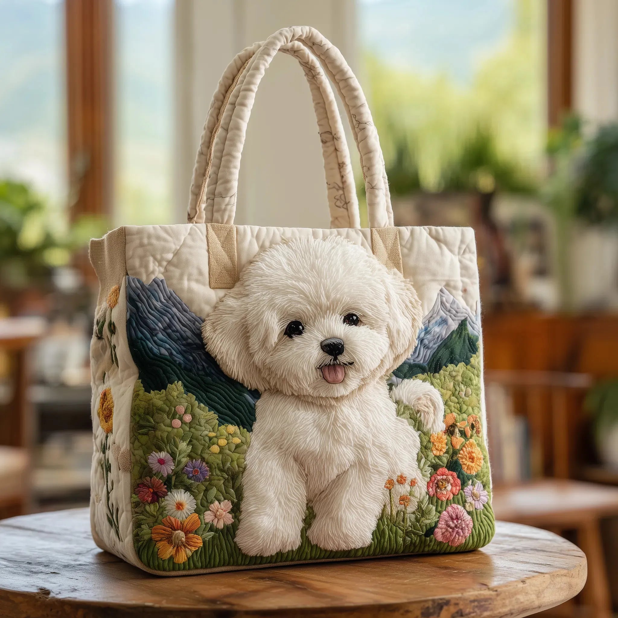 Stylish Quilted Artisan Pet Carrier Bag