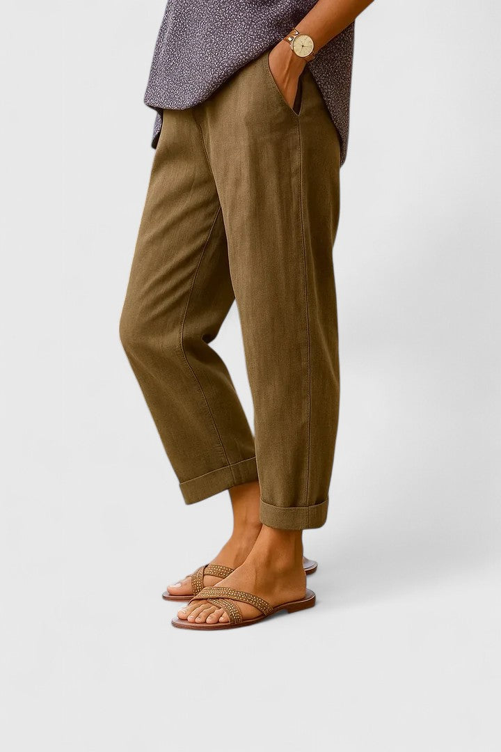 Relaxed Fit Wide-Leg Trousers Spring Comfort