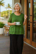 Relaxed Soft Fabric Summer Blouse Loose Fit