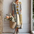 Relaxed Bohemian Midi Dress Summer