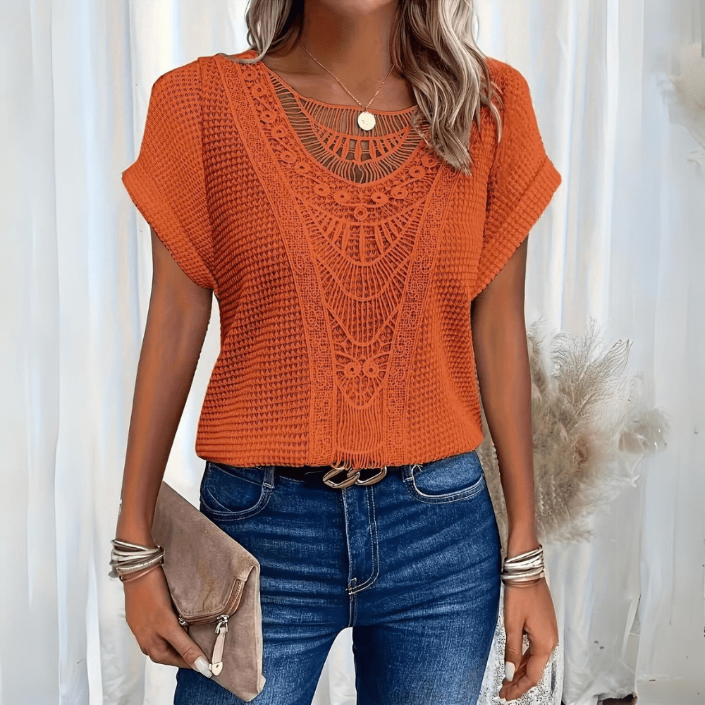 Stylish Relaxed-Fit Summer Linen Top