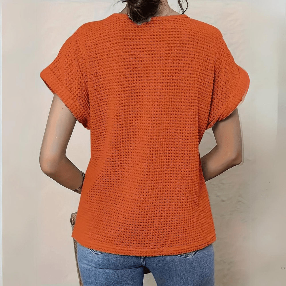 Stylish Relaxed-Fit Summer Linen Top