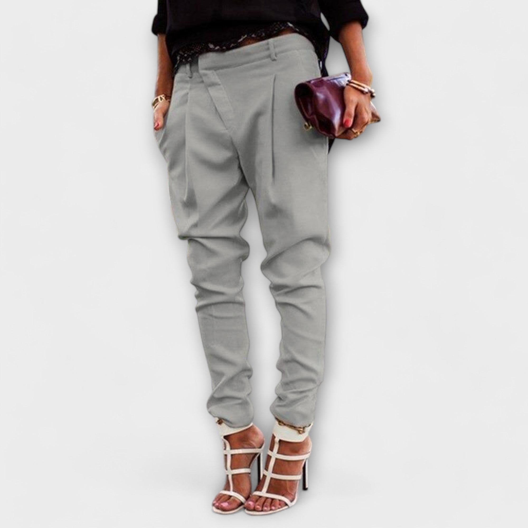 Elegant Tailored Wide-Leg Trousers for Spring