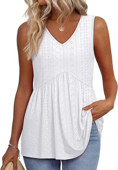 Elegant Sleeveless Summer Top Lightweight Relaxed Fit