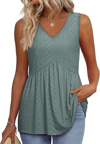 Elegant Sleeveless Summer Top Lightweight Relaxed Fit