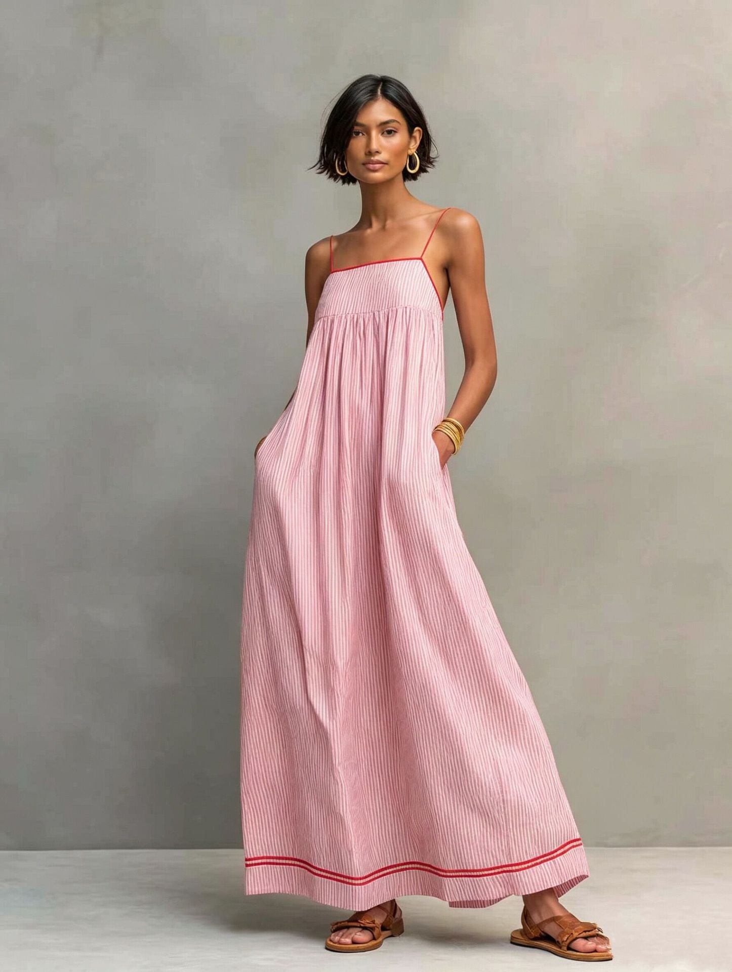 Elegant Sleeveless Maxi Dress Lightweight Summer Fit