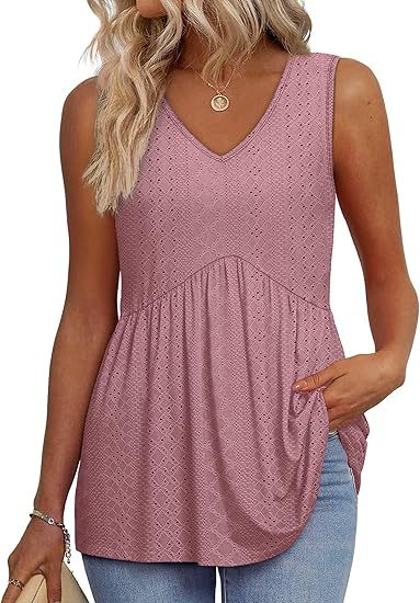 Elegant Sleeveless Summer Top Lightweight Relaxed Fit