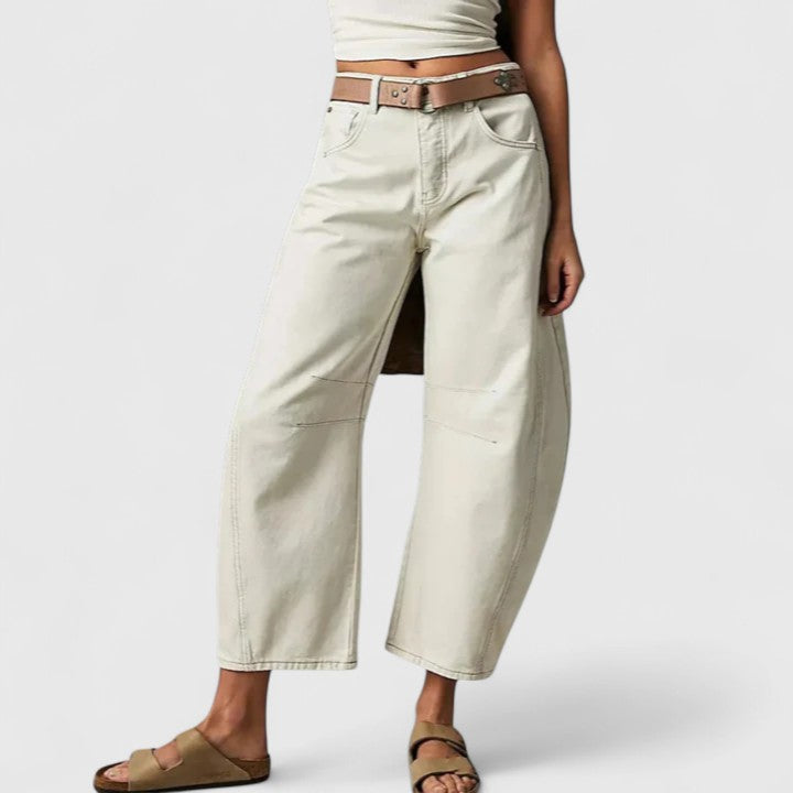 Relaxed Wide-Leg Trousers Lightweight Summer Fit