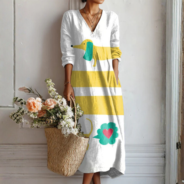 Relaxed Bohemian Midi Dress Lightweight Summer Fit