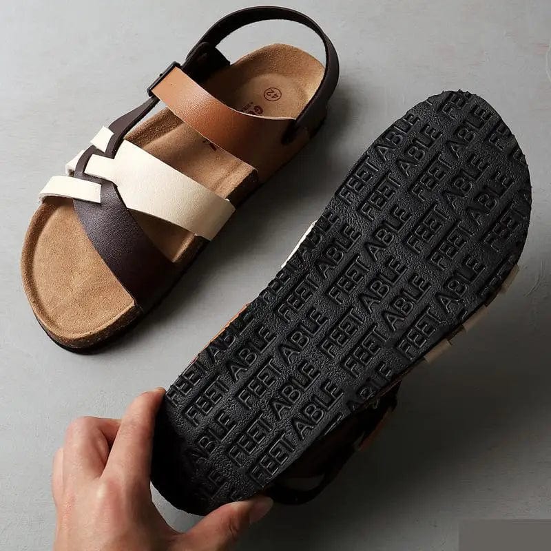Relaxed Summer Leather Sandal Slip-On Fit