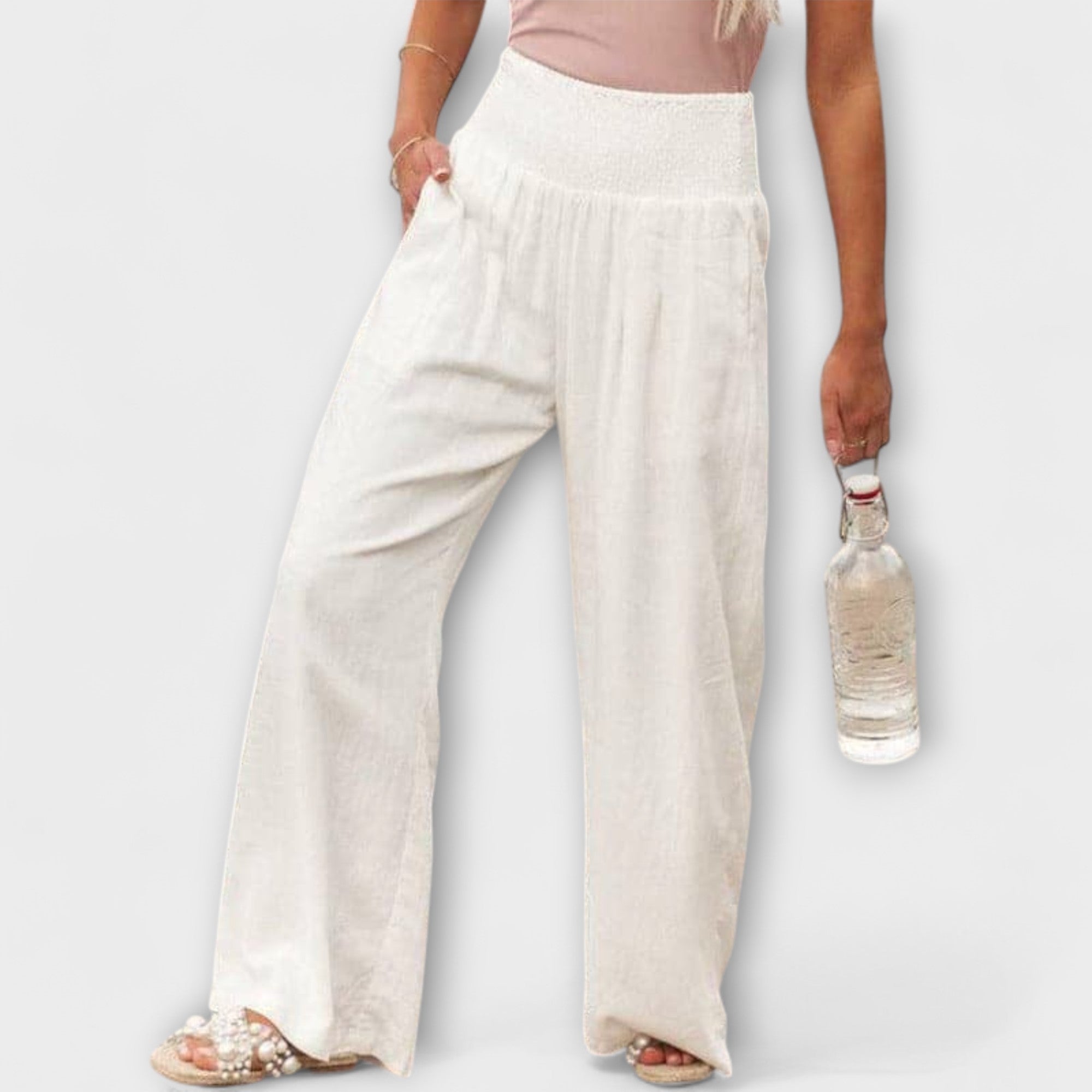 Relaxed Wide-Leg Trousers Lightweight Summer Fit
