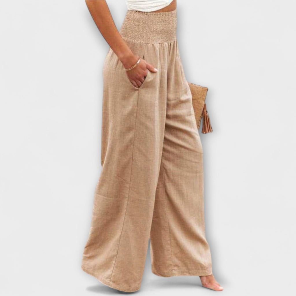 Relaxed Wide-Leg Trousers Lightweight Summer Fit