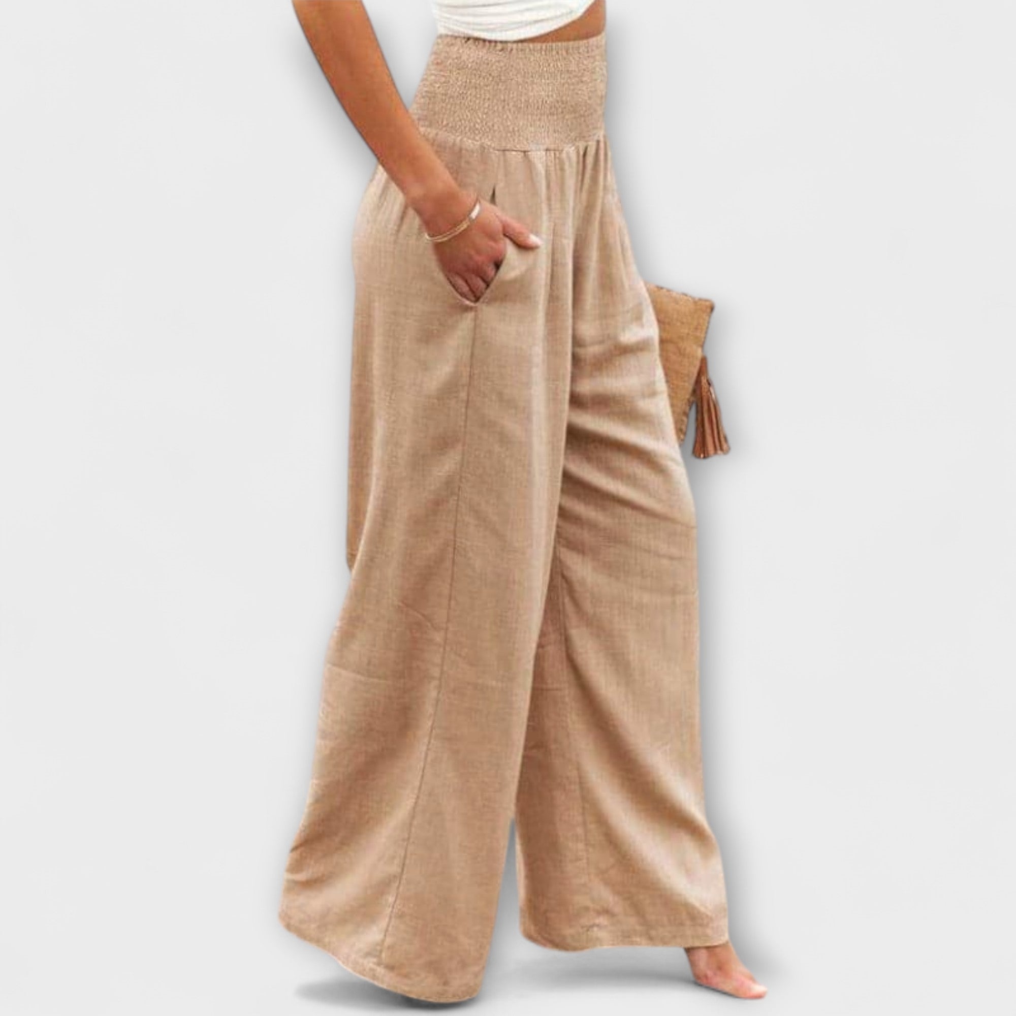 Relaxed Wide-Leg Trousers Lightweight Summer Fit