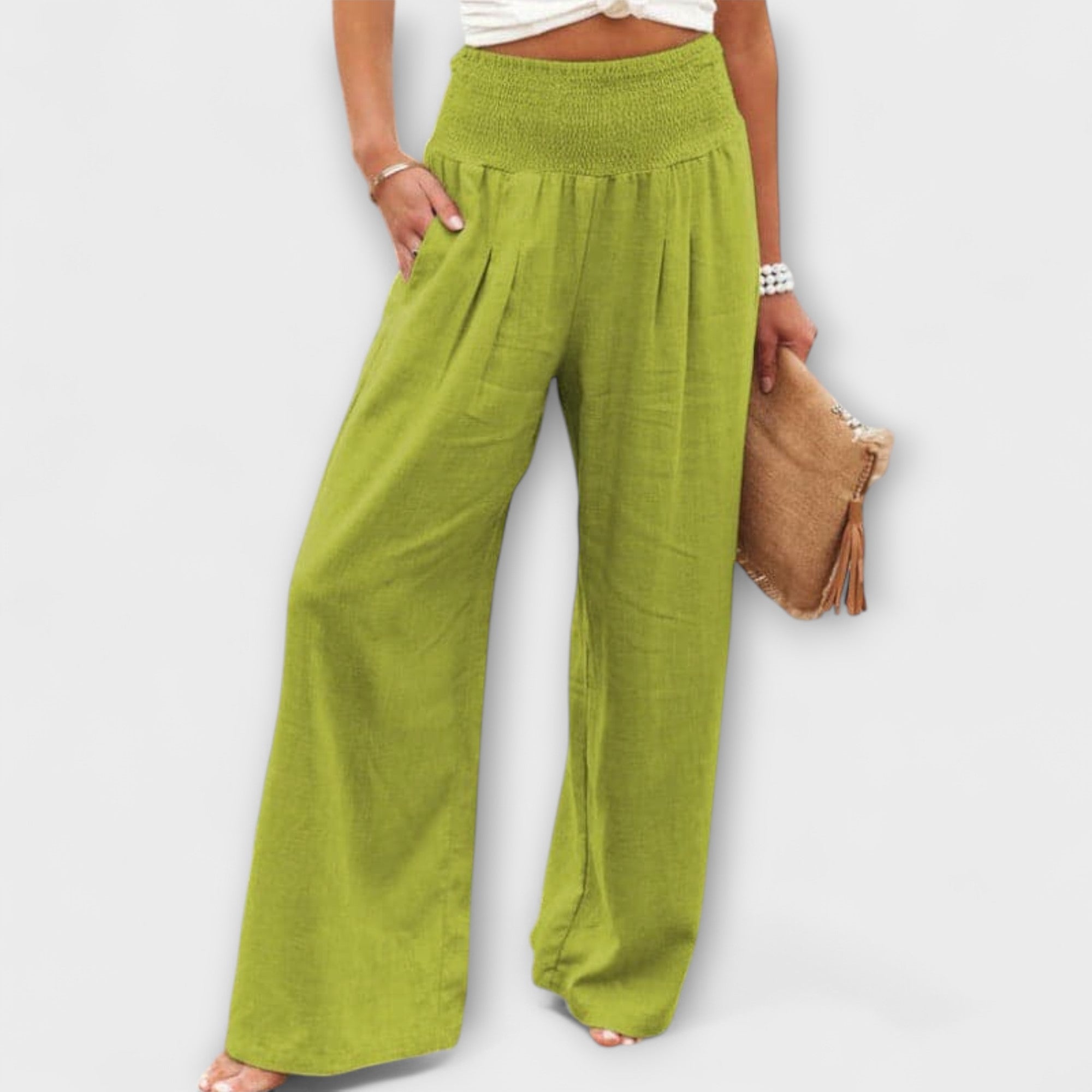Relaxed Wide-Leg Trousers Lightweight Summer Fit