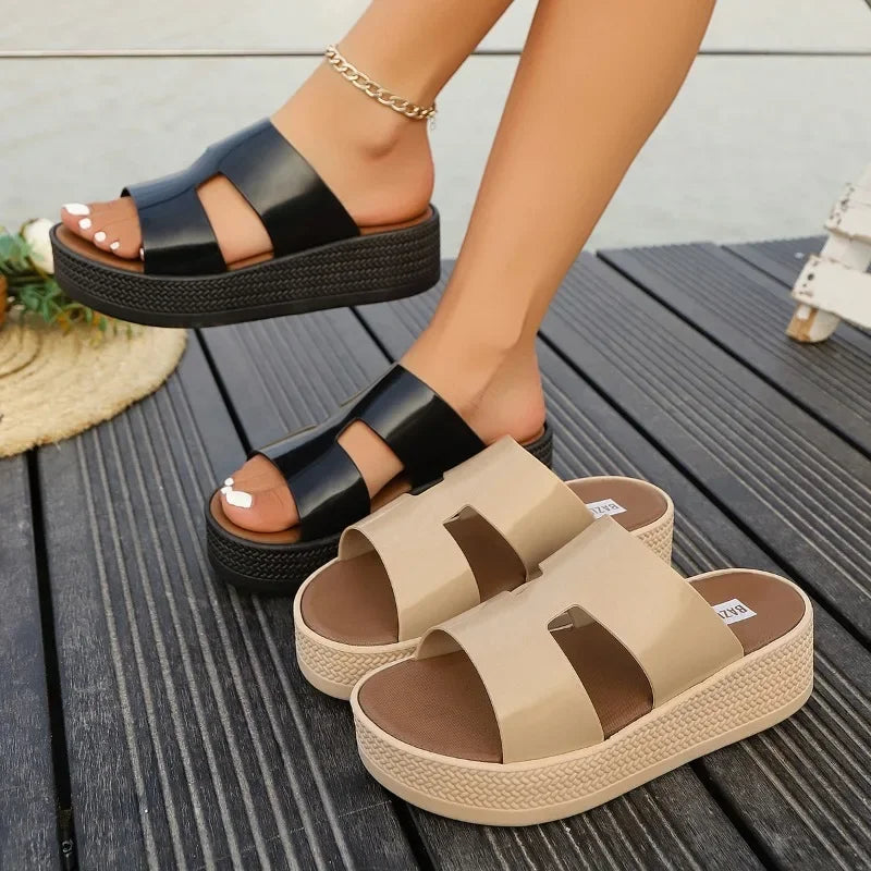Relaxed Open-Toe Women's Slide Slippers Summer Lightweight