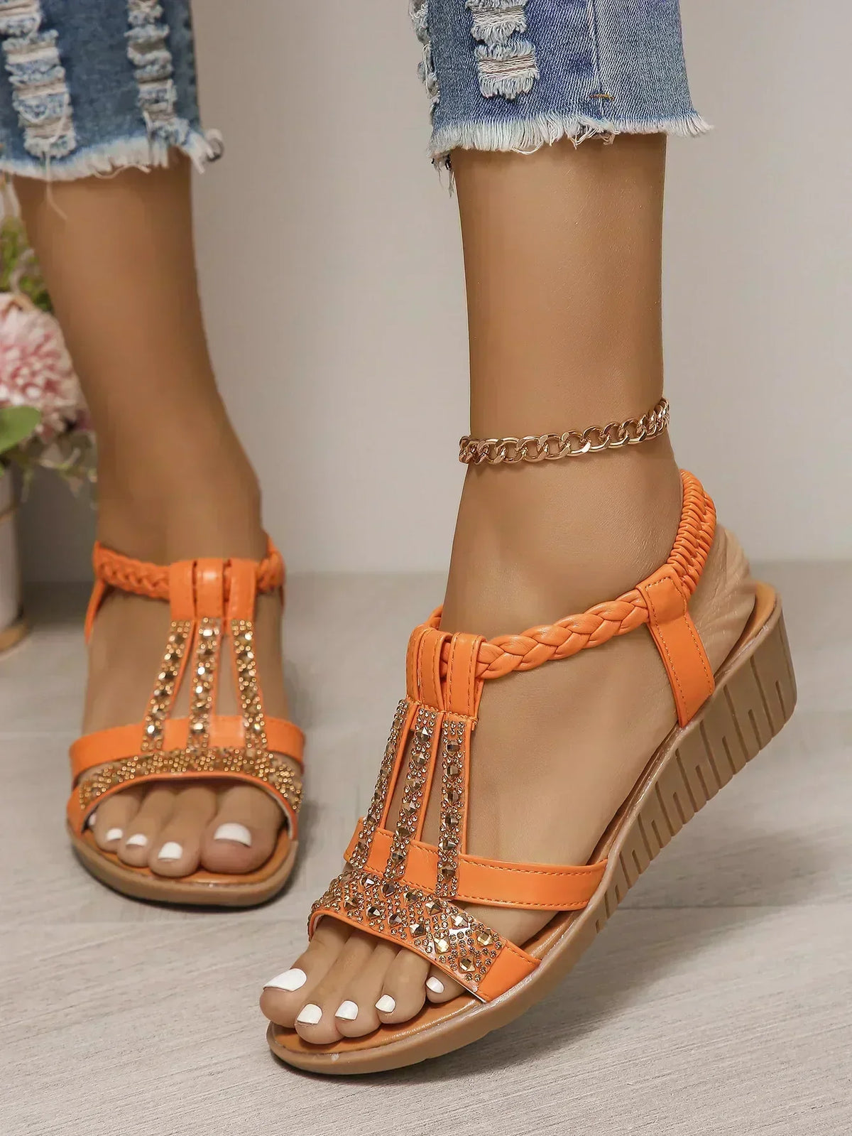 Stylish Summer Orthopedic Sandals with Supportive Footbed