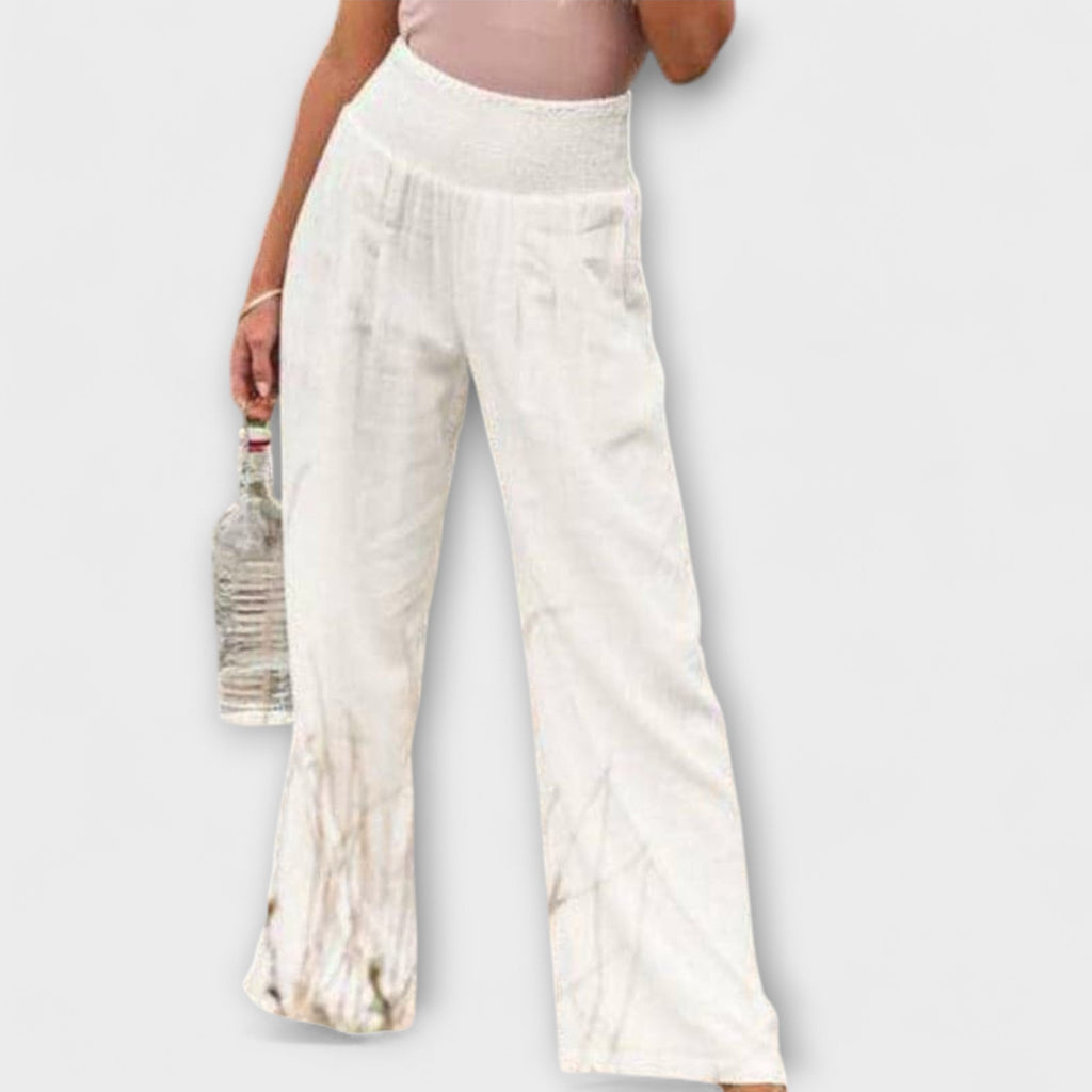 Relaxed Wide-Leg Trousers Lightweight Summer Fit