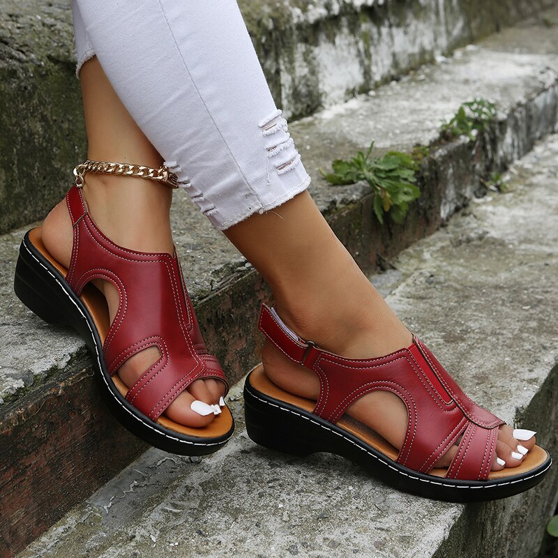 Relaxed Leather Orthopedic Summer Sandals