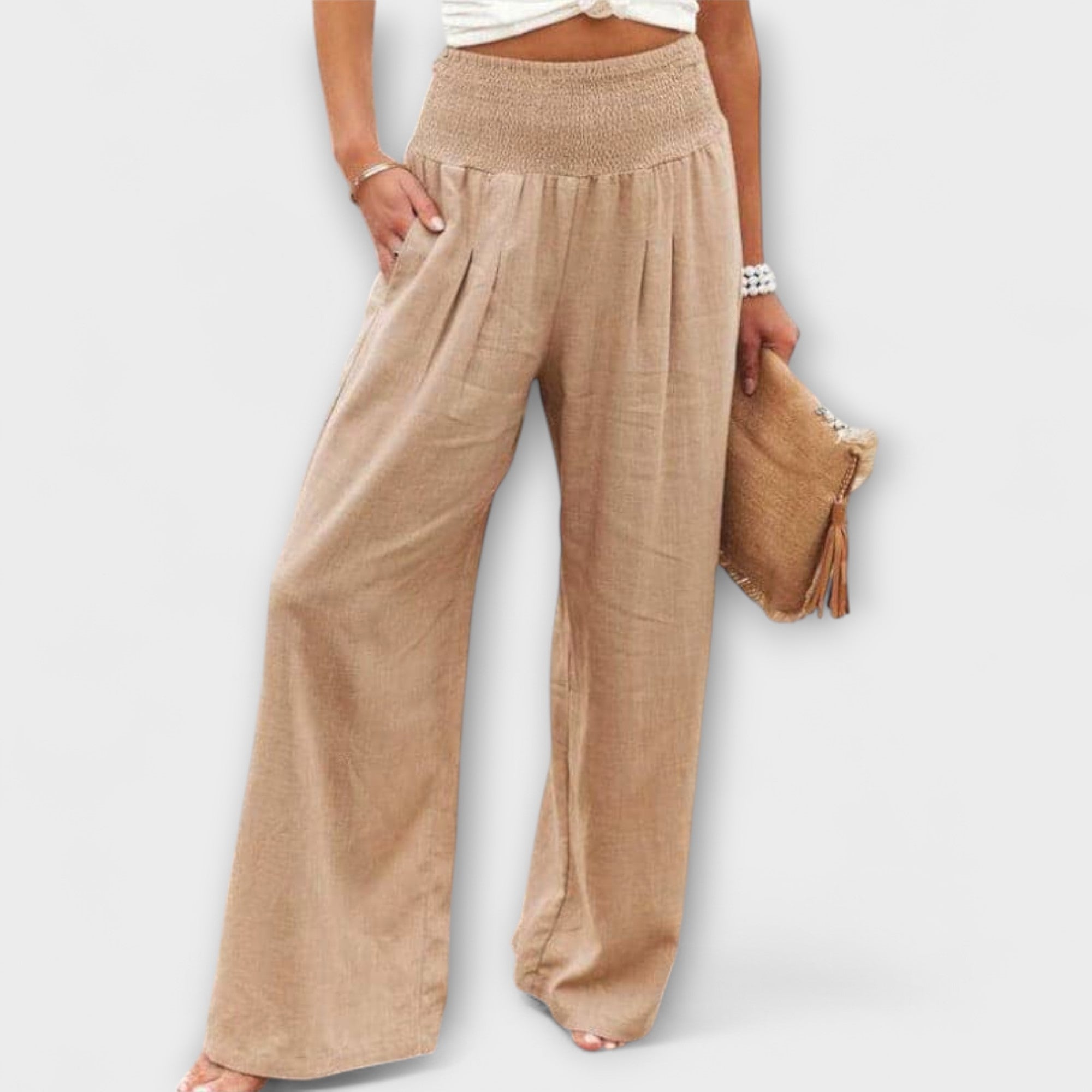 Relaxed Wide-Leg Trousers Lightweight Summer Fit