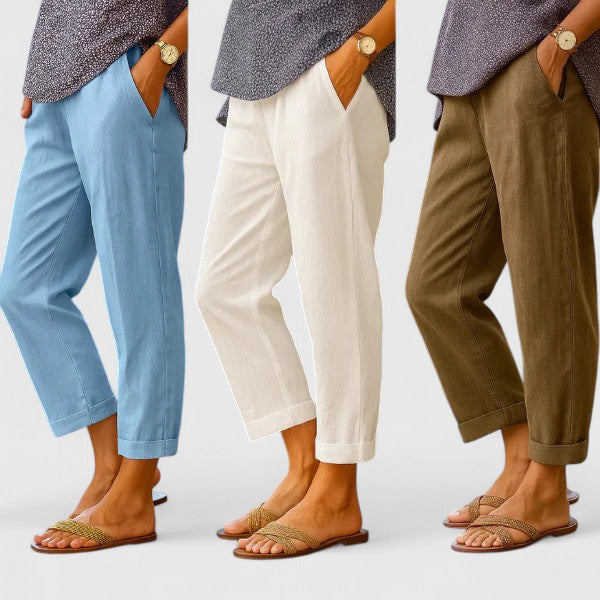 Relaxed Fit Wide-Leg Trousers Spring Comfort