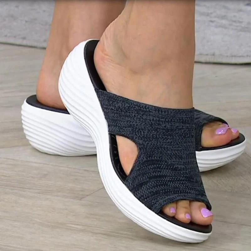 Elegant Women's Stretch Orthopedic Slide Summer Sandal