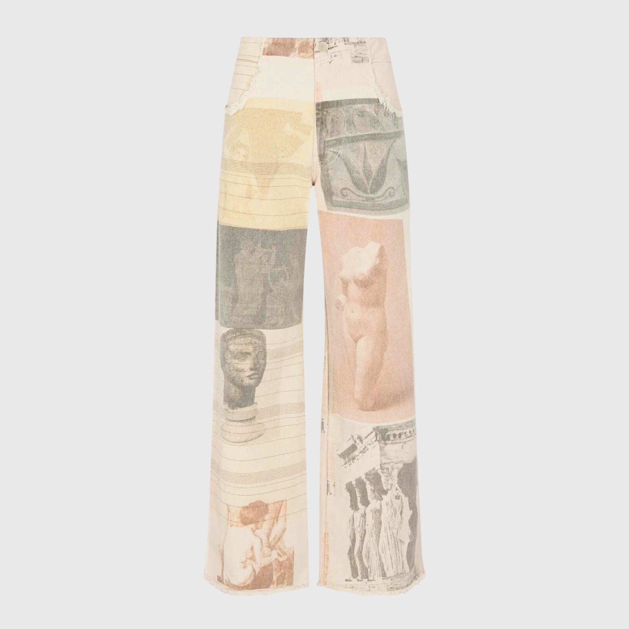 Relaxed Wide-Leg Denim Jeans Summer Fit