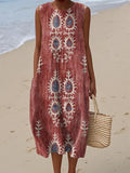 Relaxed Sleeveless Summer Pocket Dress Lightweight Casual Fit
