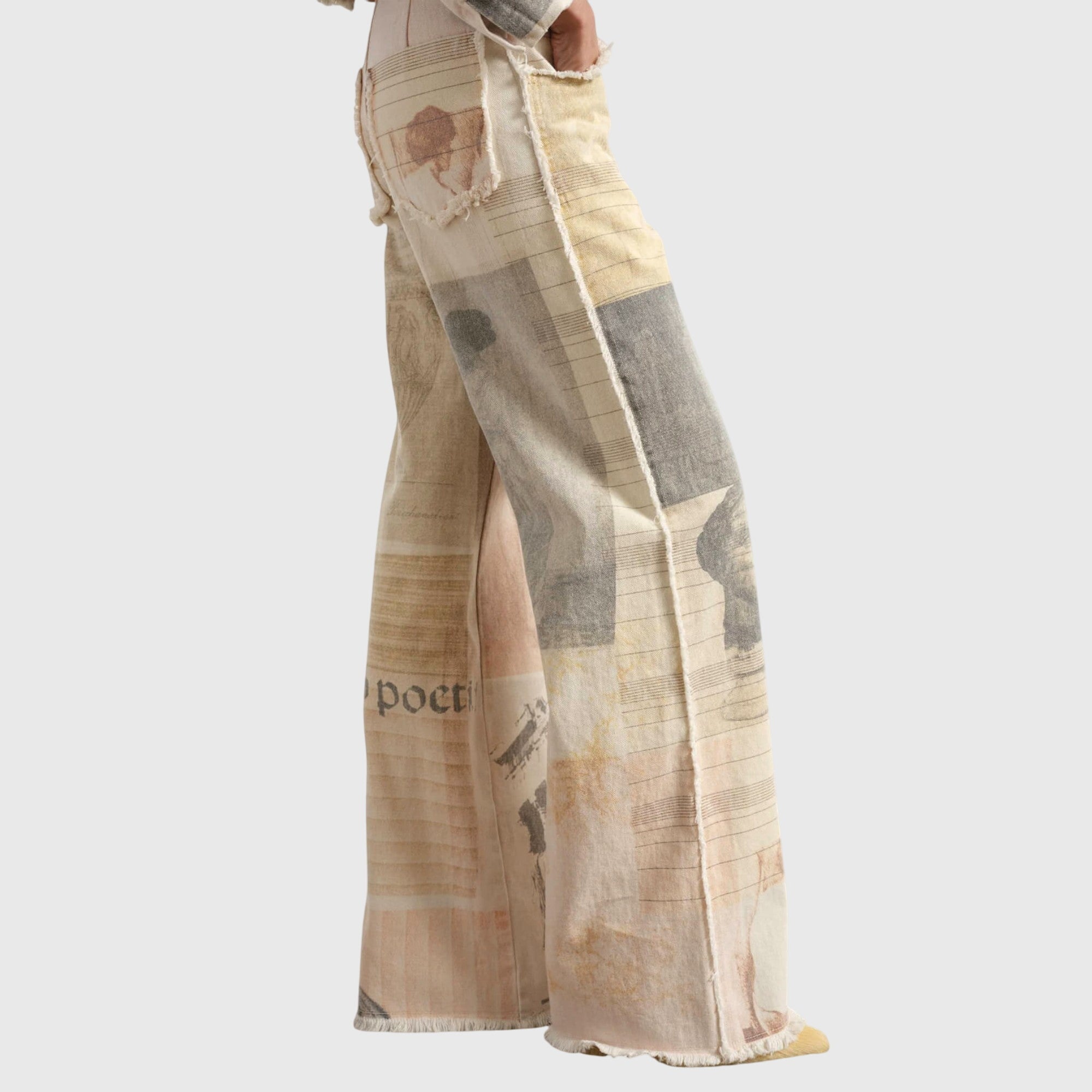 Relaxed Wide-Leg Denim Jeans Summer Fit