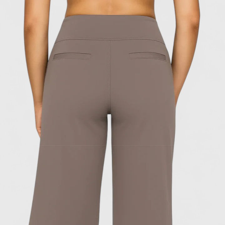 Elegant Wide-Leg Tailored Trousers for Spring