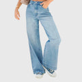 Relaxed Fit Wide-Leg Women's Trousers for Spring