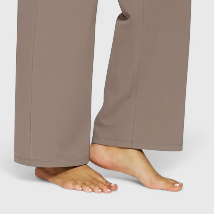 Elegant Wide-Leg Tailored Trousers for Spring