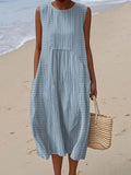 Elegant Sleeveless Pocket Dress for Summer
