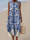 Relaxed Sleeveless Linen Pocket Sundress