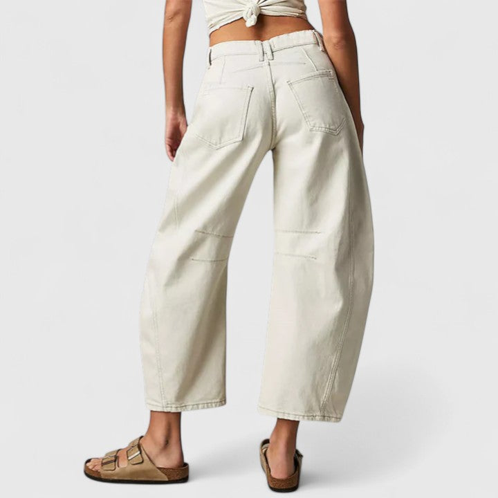 Relaxed Wide-Leg Trousers Lightweight Summer Fit