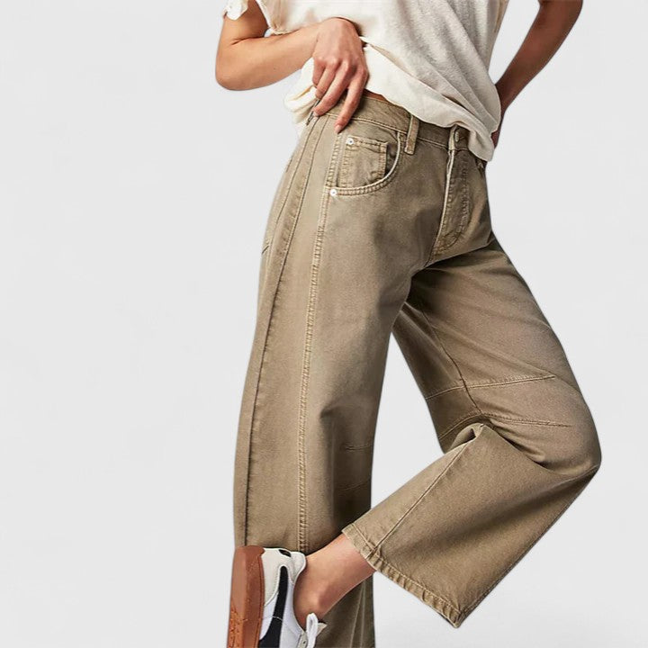 Relaxed Wide-Leg Trousers Lightweight Summer Fit
