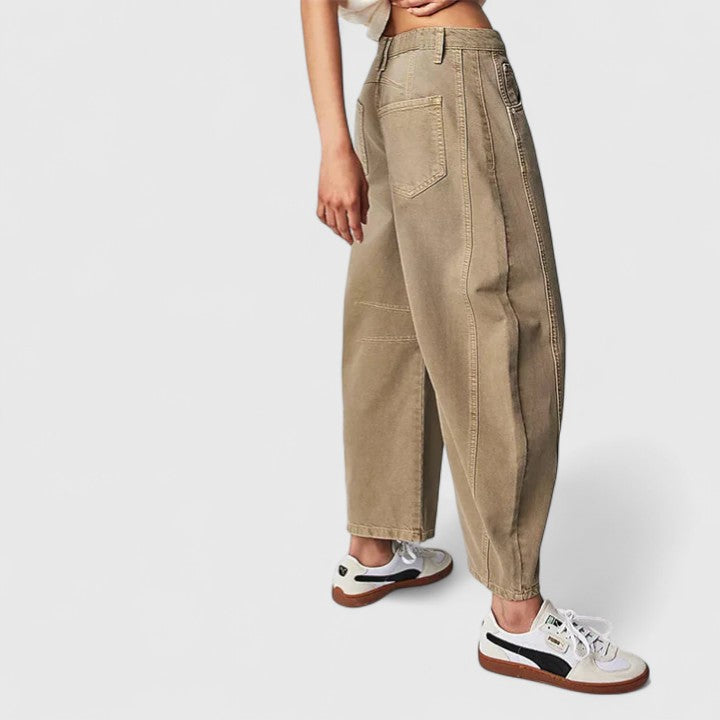Relaxed Wide-Leg Trousers Lightweight Summer Fit