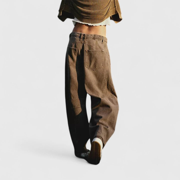 Relaxed Wide-Leg Trousers Lightweight Summer Fit