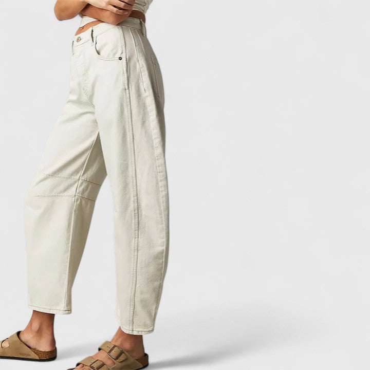 Relaxed Wide-Leg Trousers Lightweight Summer Fit