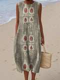 Relaxed Sleeveless Summer Pocket Dress Lightweight Fit