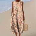 Elegant Sleeveless Summer Pocket Dress Relaxed Fit