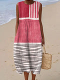 Relaxed Sleeveless Summer Pocket Dress Lightweight Casual Fit