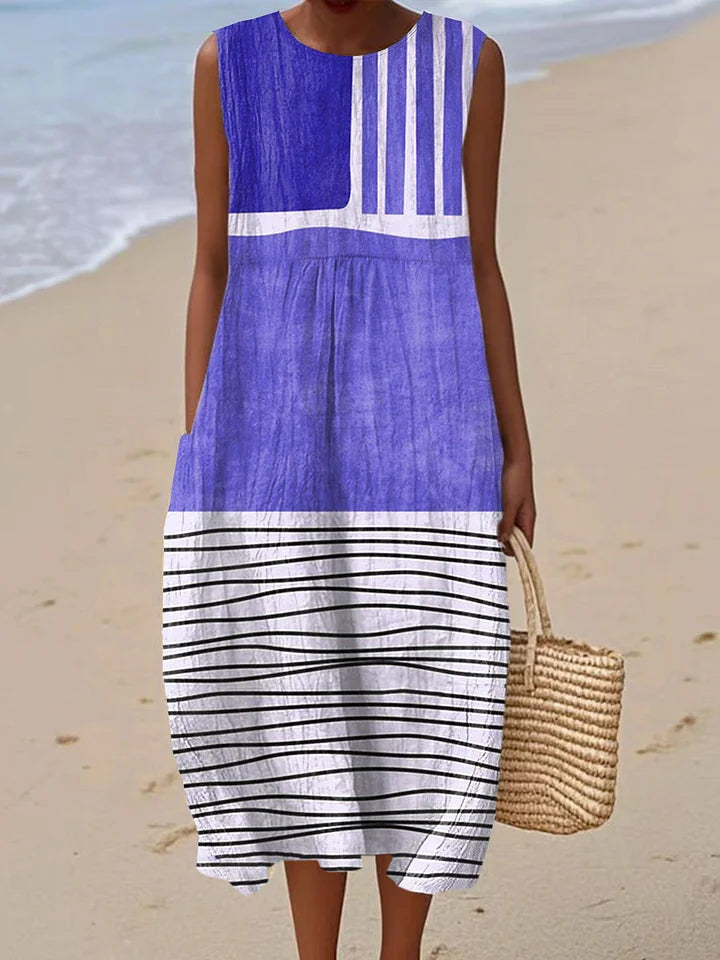 Relaxed Sleeveless Pocket Dress Light Summer Fit