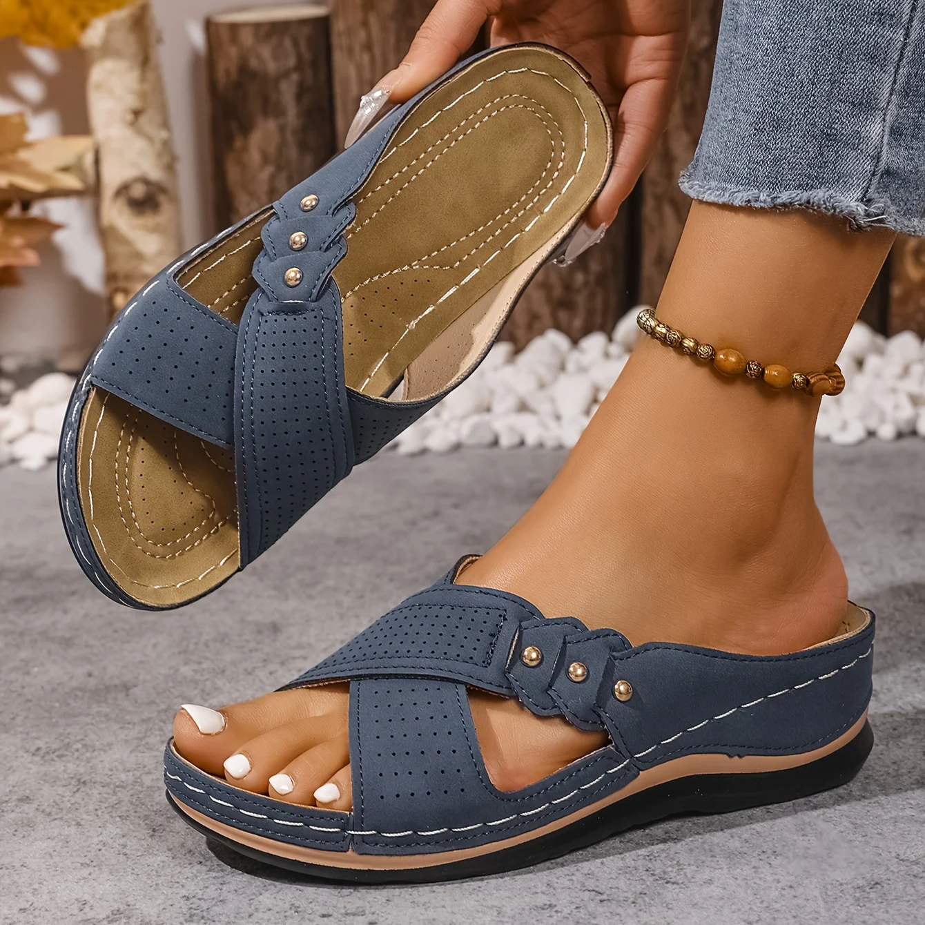Relaxed Orthopedic Wedge Sandals with Arch Support for Summer