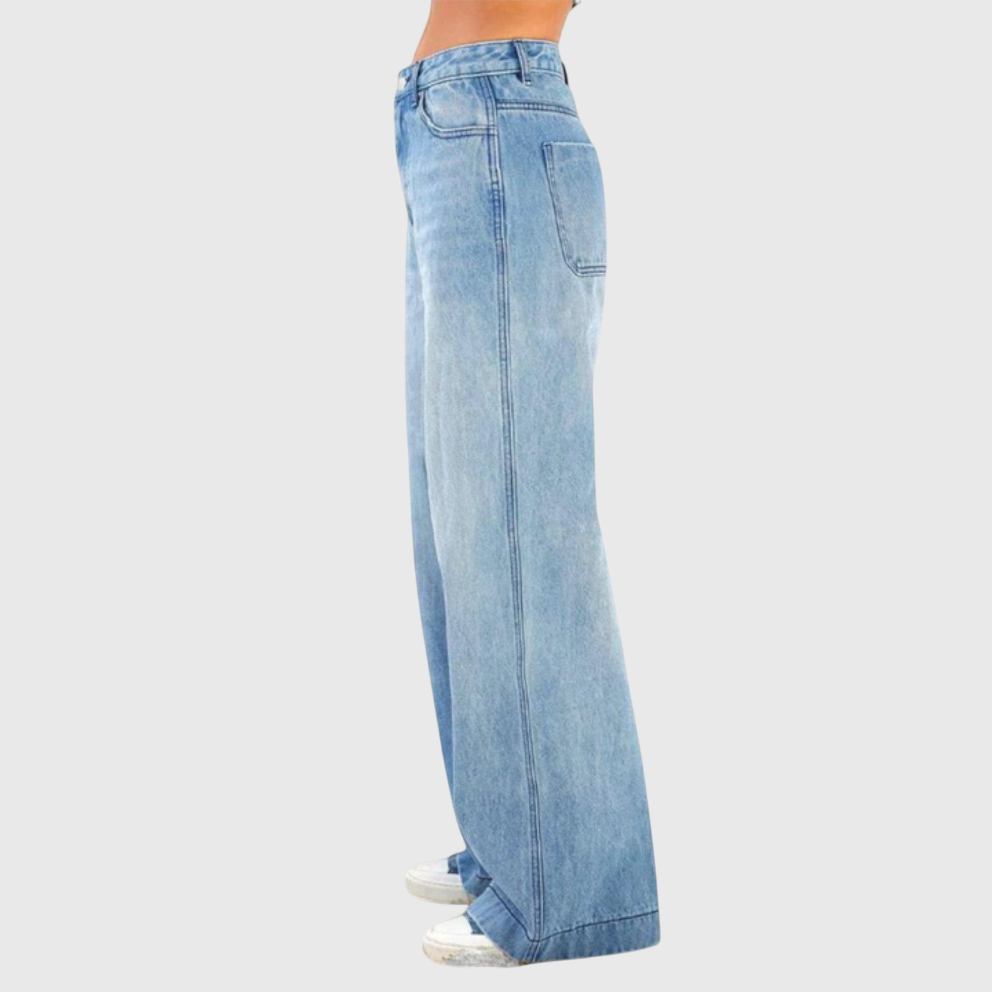 Relaxed Fit Wide-Leg Women's Trousers for Spring