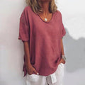 Relaxed Draped Jersey Top Everyday Summer Fit