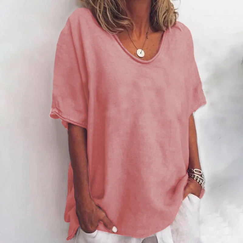Relaxed Draped Jersey Top Everyday Summer Fit