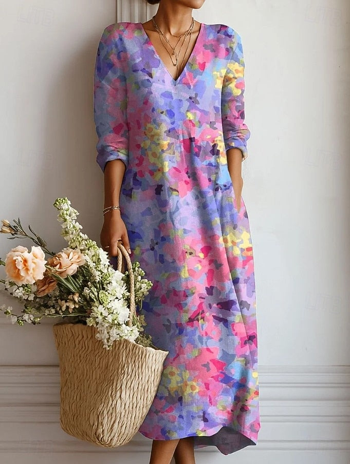Relaxed Everyday Midi Dress Lightweight Summer Fit